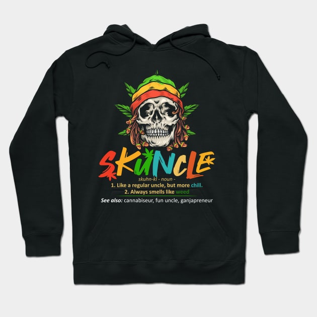 Funny Retro Vintage Uncle Skunkle Shirt Weed Smoker Hoodie by joneK